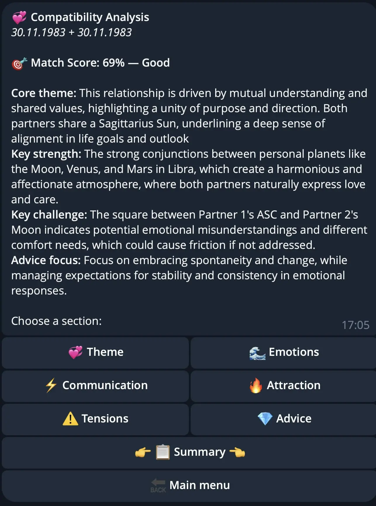 Analyze your compatibility with a partner, friend, or colleague